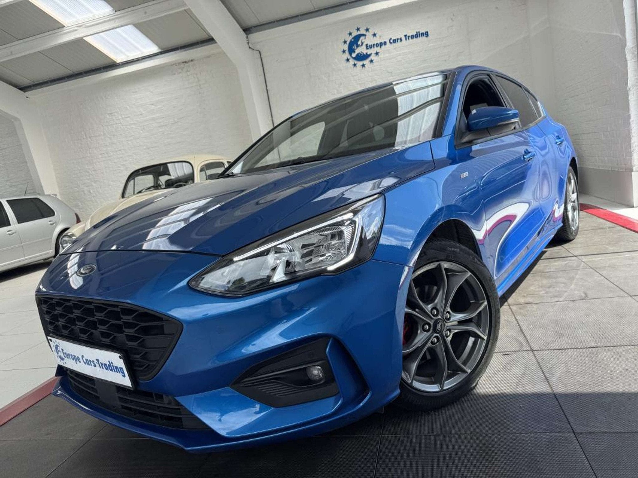 Ford Focus IV 1.0EcoBoost 155CH S&S MHEV Hybrid ST LINE PREM, Auto's, Focus, Gebruikt, Blauw, 155 pk