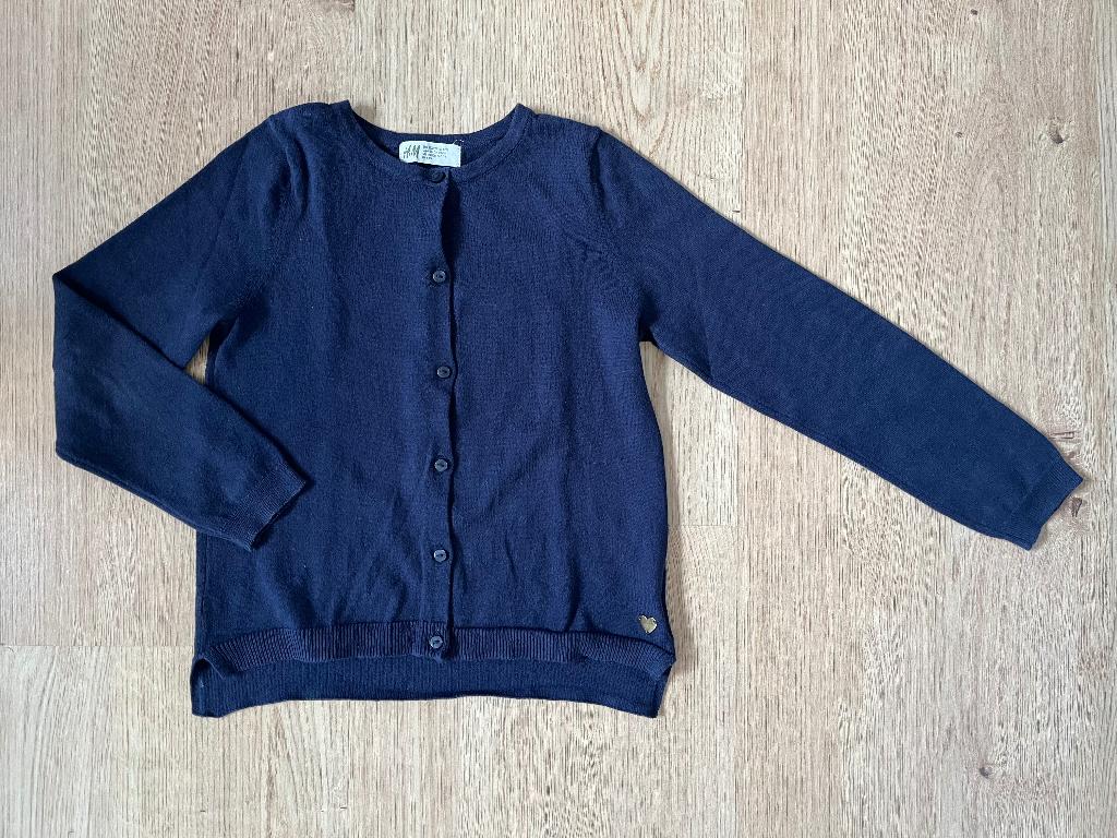 H&M marine blauwe cardigan 122 - 128, Ophalen of Verzenden, H&M, Meisje, Trui of Vest