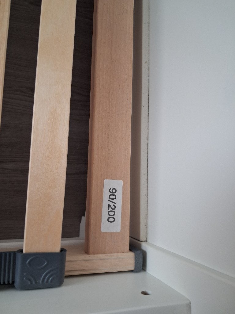 Bed, Ophalen, 90 cm, Eenpersoons, Wit