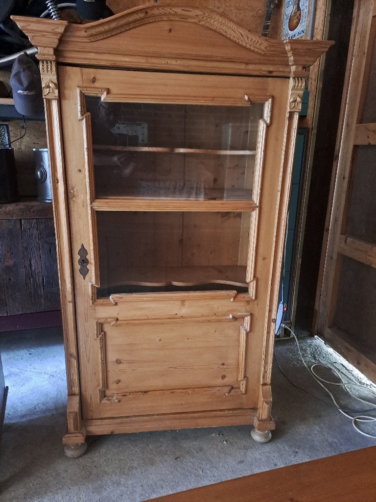 meuble vitrine en pin, Enlèvement, Utilisé, Pin