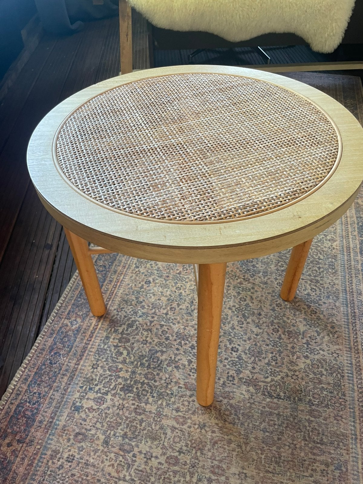 Bijzet tafel, Huis en Inrichting, Tafels | Bijzettafels, Minder dan 55 cm, Rond, Bohemian, Zo goed als nieuw