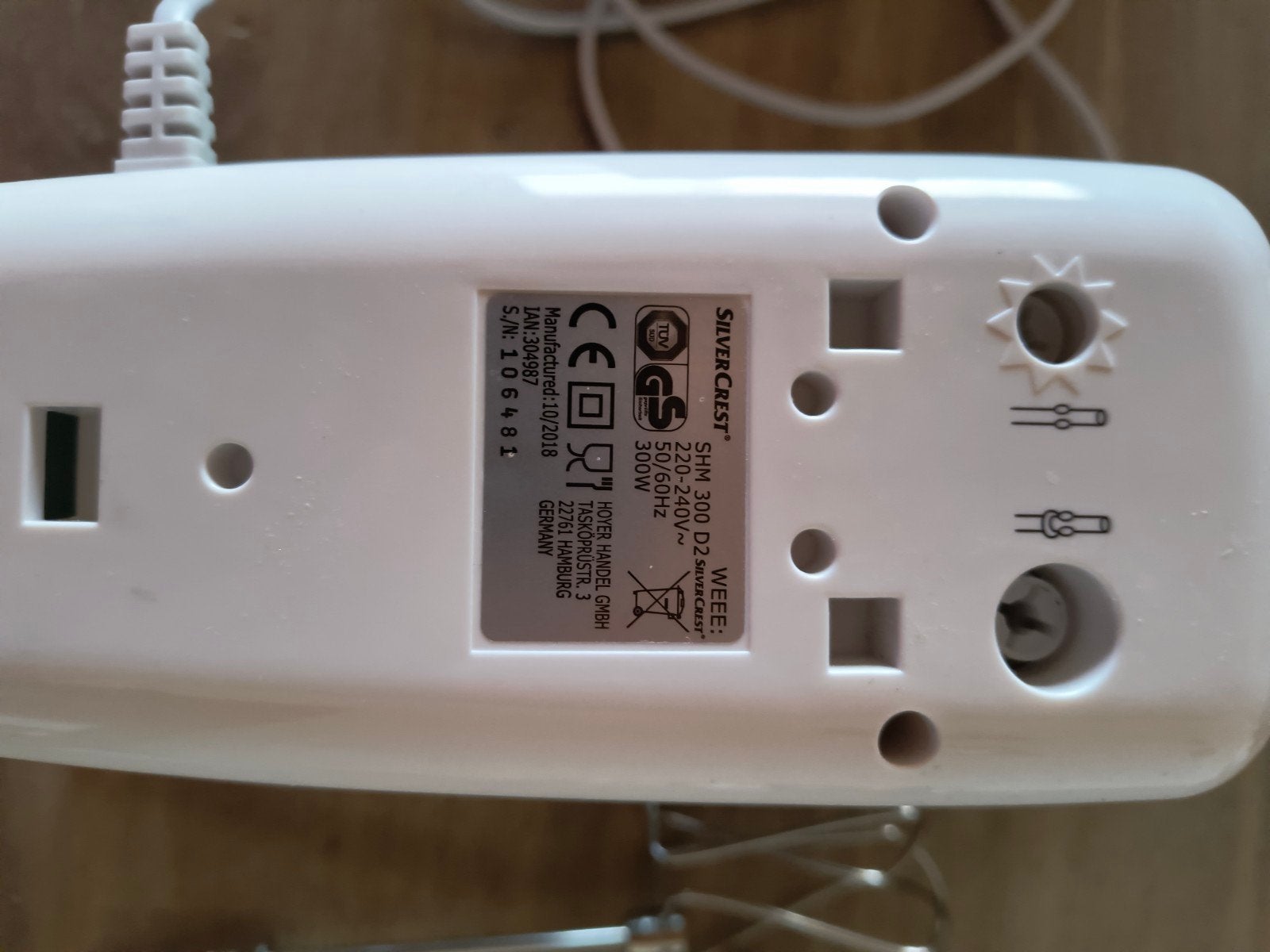 hand mixer, Silver Crest prima staat, Ophalen, Zo goed als nieuw, Vaatwasserbestendig, 3 snelheden of meer
