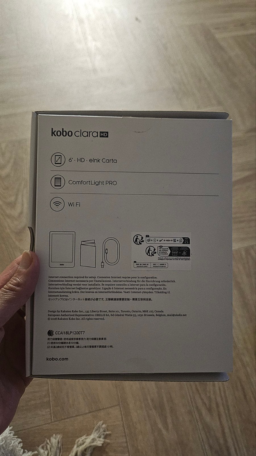 Kobo clara, Enlèvement ou Envoi