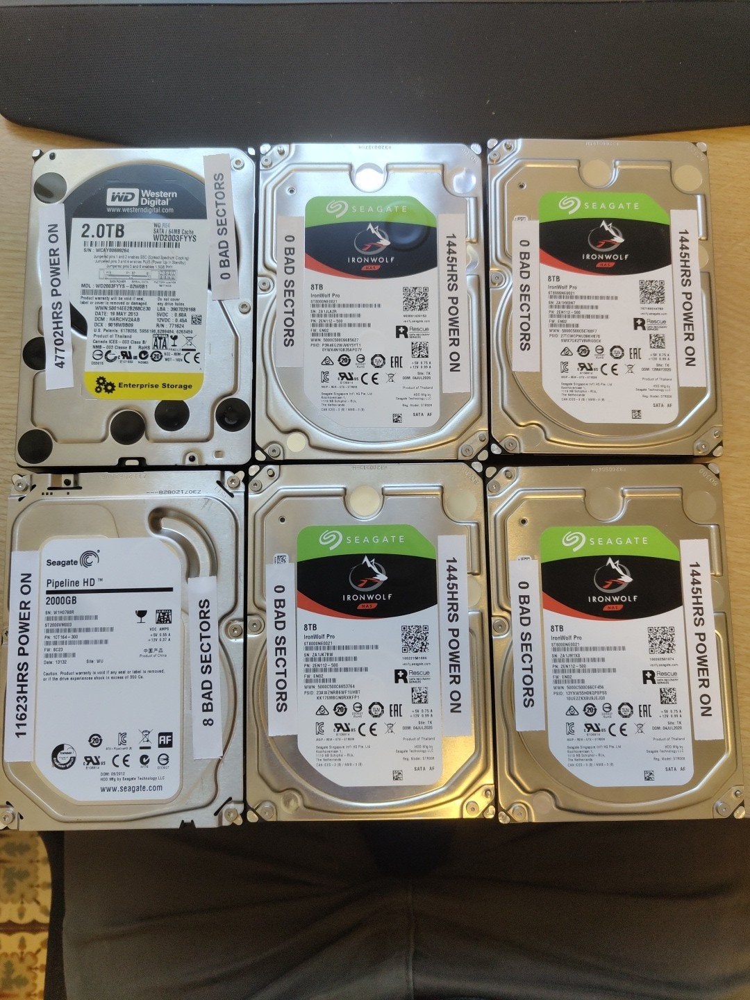 harde schijven 2tb 8tb, Computers en Software, Ophalen, Intern, 8tb, Zo goed als nieuw