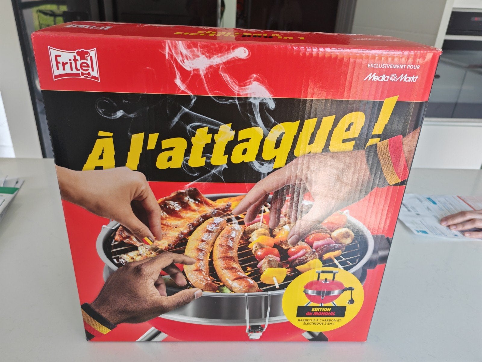 Barbecue charbon + électrique 2 en 1 neuf