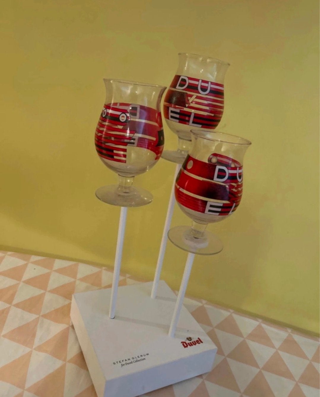 Zeldzame Duvel Stefan Glerum Staander / Kunstobject, Enlèvement ou Envoi, Comme neuf, Autres types, Duvel