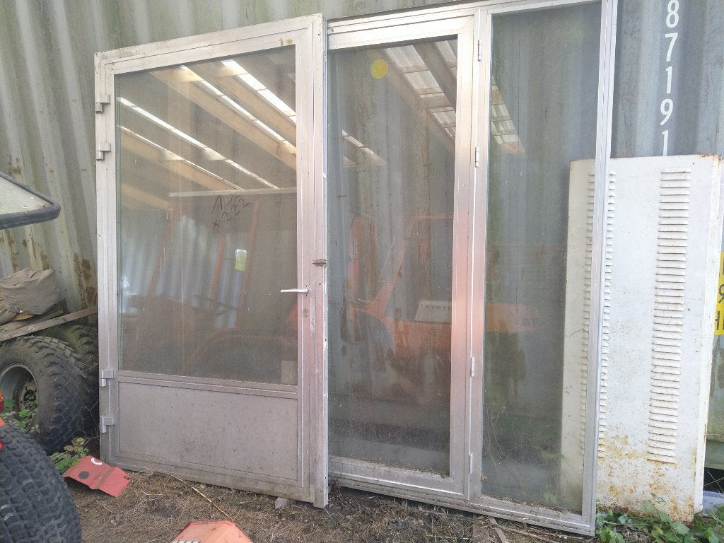 2 Chassis alu pour verranda, serre ou atelier, Double vitrage, 160 cm ou plus, 160 cm ou plus, Fenêtre de façade ou Vitre