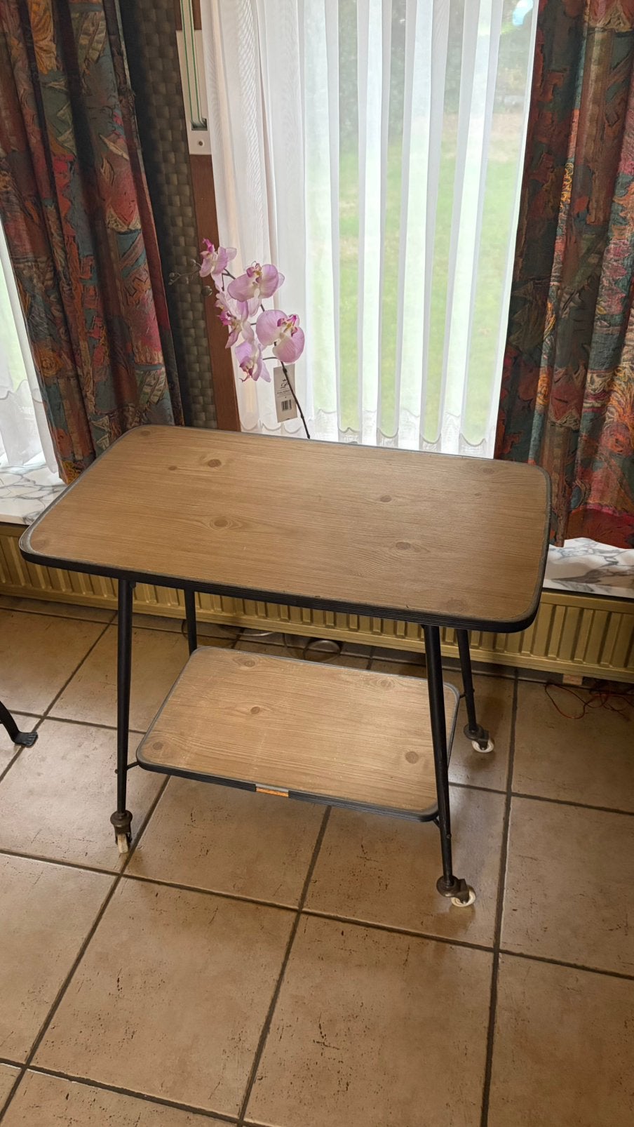 Tv tafel jaren 60, Ophalen, Gebruikt, 50 tot 100 cm, Vintage