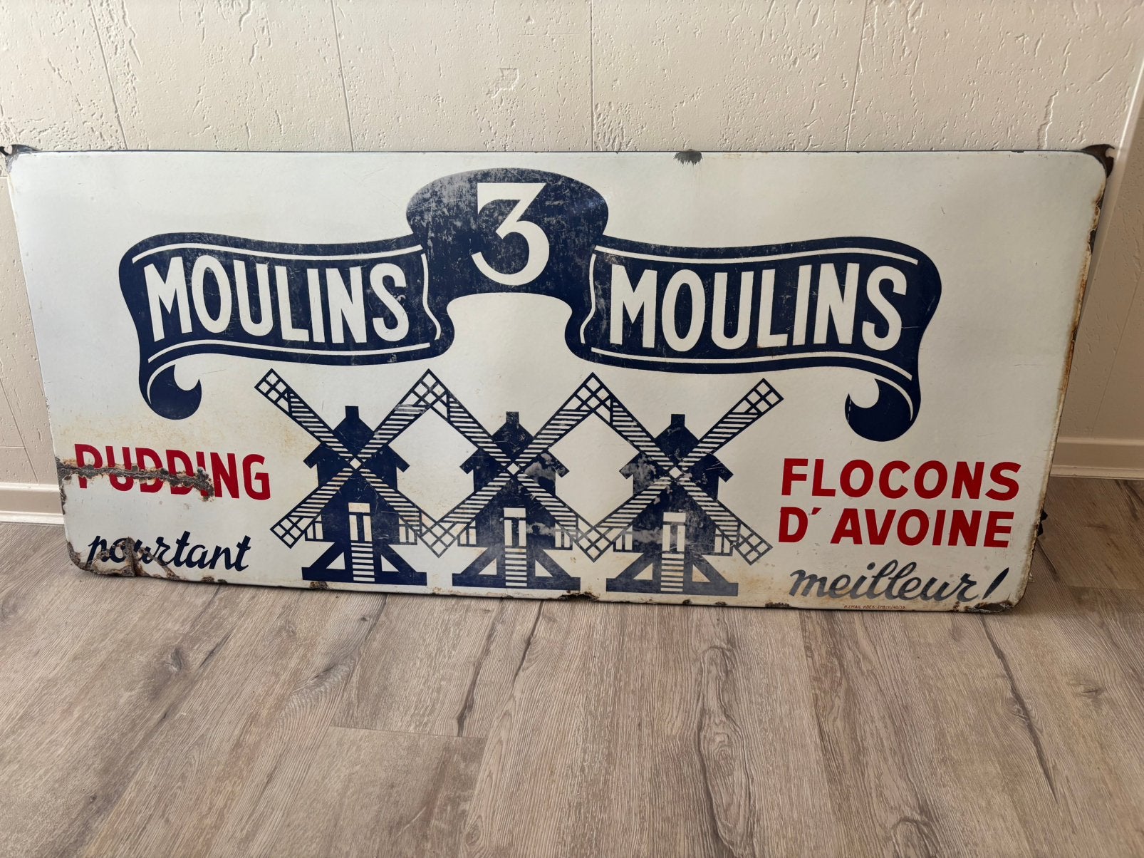 Emaille bord, Ophalen of Verzenden, Gebruikt, Reclamebord