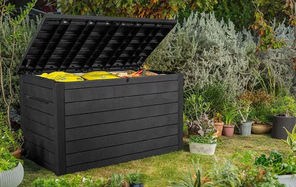 NEUF dans carton fermé coffre XXL 870L en résine graphite, Enlèvement, Neuf, Synthétique