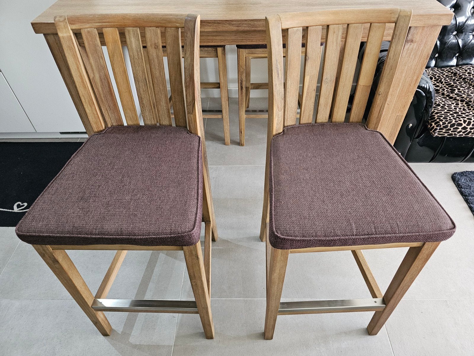 Zeldzame hoge design stoelen / luxe barkrukken van MASSIEF E, Maison & Meubles, 90 cm ou plus, Avec repose-pieds, 4 tabourets