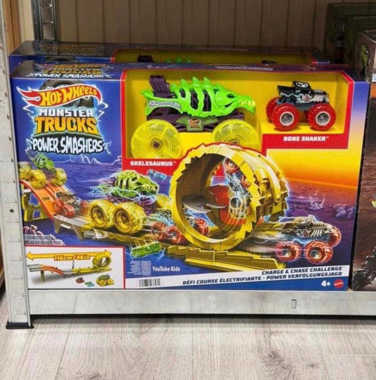 Hot-Wheels Monster Power Smashers Charge & Chase Challenge, Kinderen en Baby's, Racebaan, Nieuw, Ophalen of Verzenden, Hot Wheels