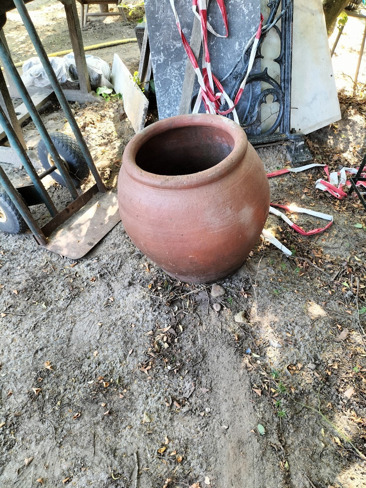Grote oude Terracotta bloempot, Enlèvement, Terracotta, Jardin