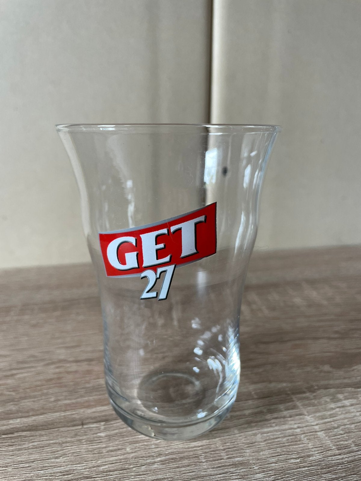 Verre à get 27, Enlèvement, Comme neuf