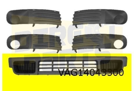 Volkswagen T5 (05/03-07/15 ) voorbumpergrille midden onder O, Neuf, Volkswagen, -, -