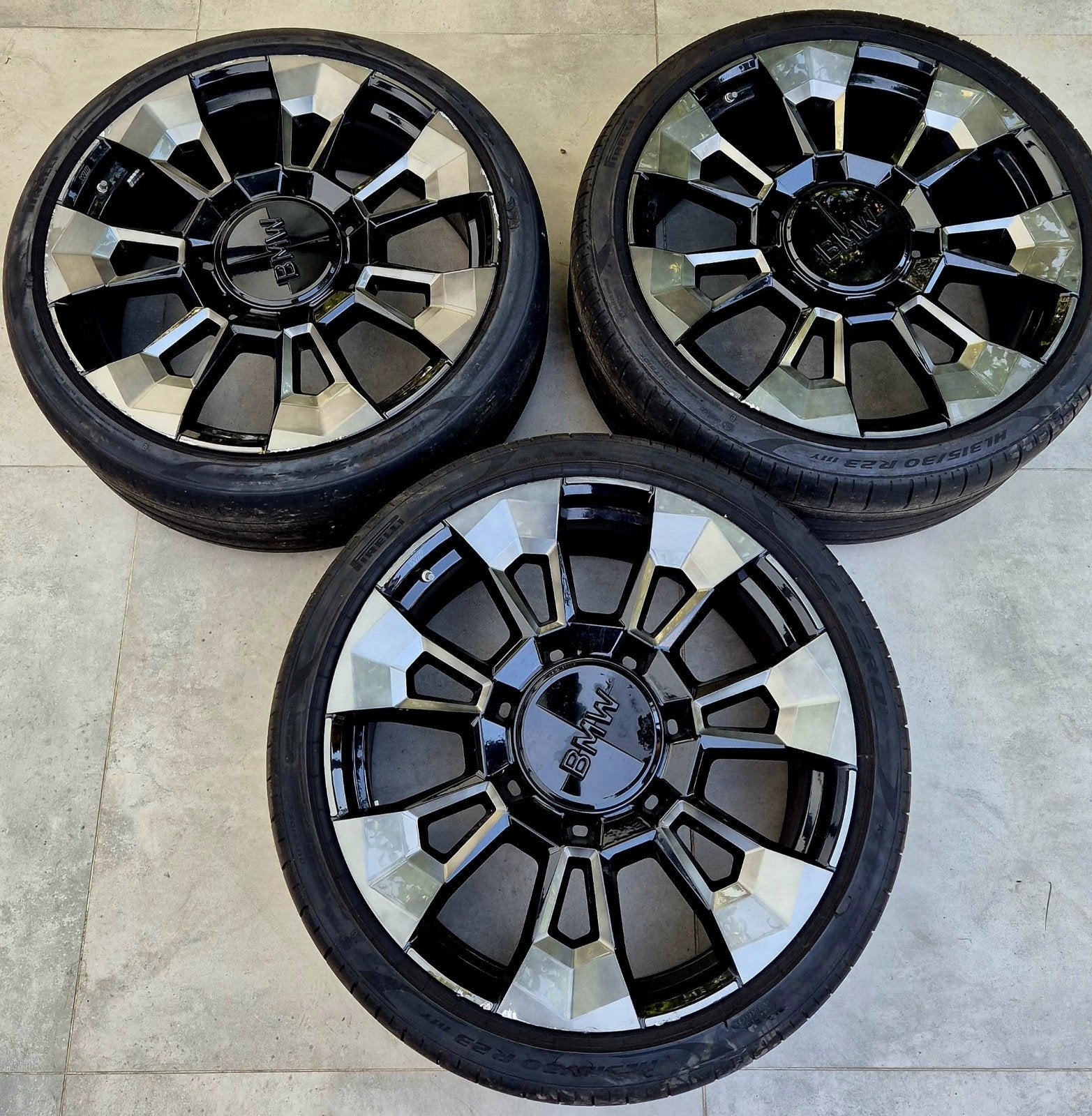 ORIGINEEL BMW 23 INCH XM VELGEN MET BANDEN, Ophalen