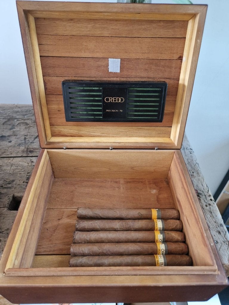 Mooie humidor met inhoud, Enlèvement, Utilisé, Boite à tabac ou Emballage