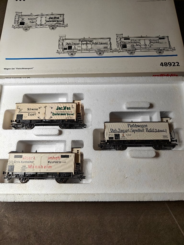 Coffret Marklin 48922 « Fleischtransport », Neuf, Enlèvement ou Envoi, Courant alternatif, Wagon