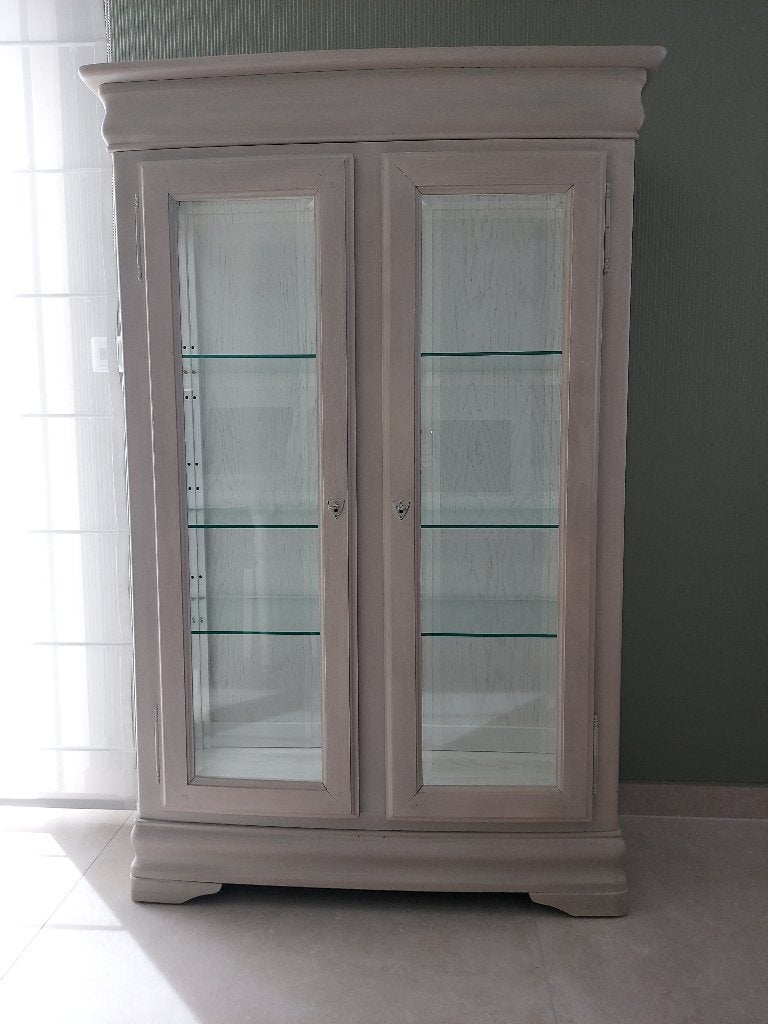 vitrinekast, Huis en Inrichting, Ophalen, 100 tot 150 cm, Zo goed als nieuw, Cottage