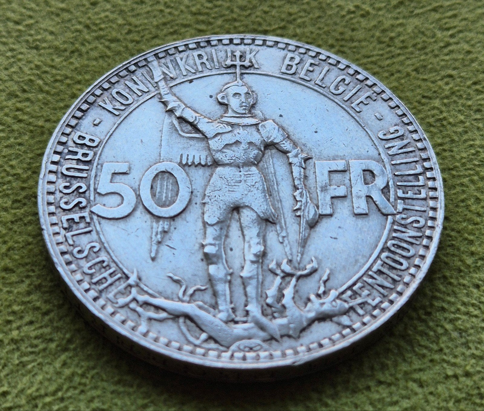 50 Francs 1935 Poste flamande B/RAAR, Enlèvement ou Envoi, Monnaie en vrac, Argent, Argent