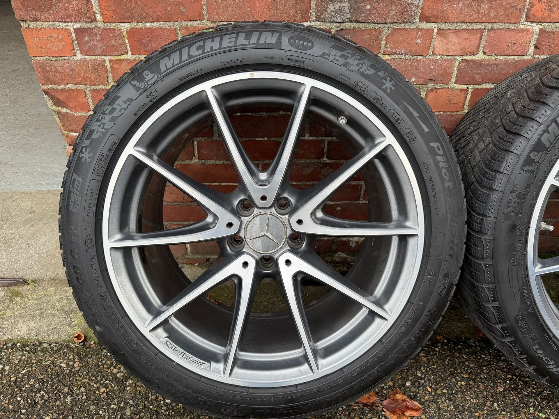Winterset Mercedes E63 W213 origineel AMG breedset 19 inch, Pneus et Jantes, Pneus hiver, 295 mm, Véhicule de tourisme