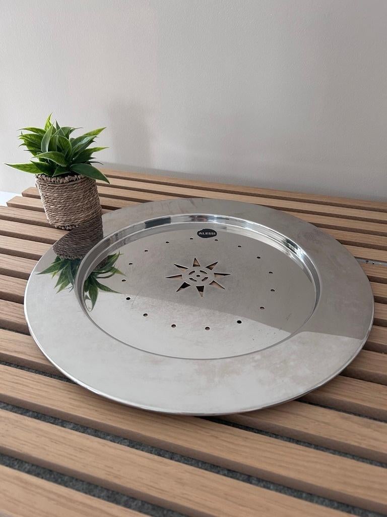 Alessi design serveerschaal Ø40 cm – RVS, Rond, Enlèvement, Utilisé, Alessi
