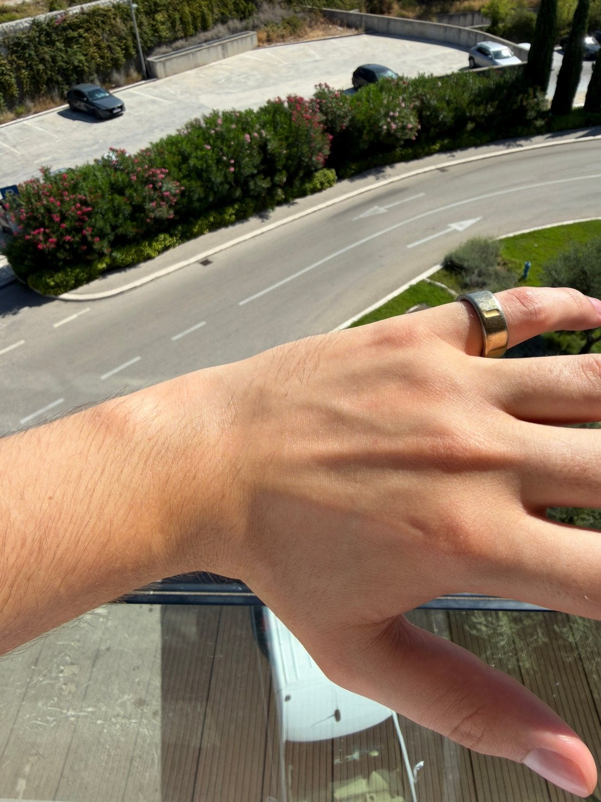 Oura ring 4 goudkleurig maat 8, Verzenden, Zo goed als nieuw