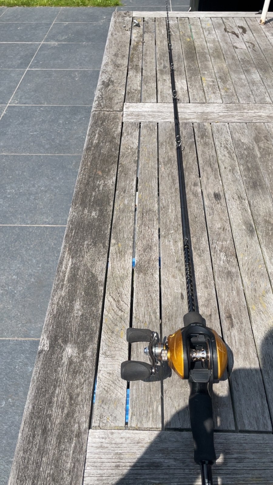 Abu garcia hengel + Fisx Xpro reel, Ophalen, Gebruikt, Werphengel