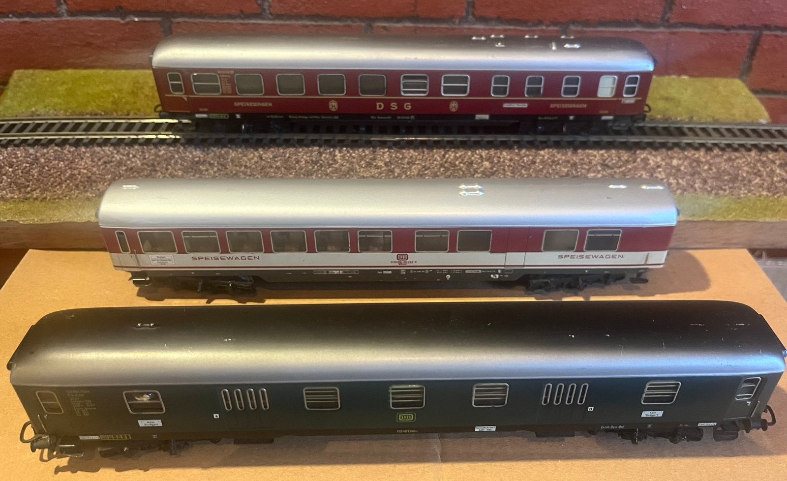 Marklin HO 4024-4044-4054 Lot 3 voitures TB Etat, Enlèvement ou Envoi, Courant alternatif, Wagon, Utilisé