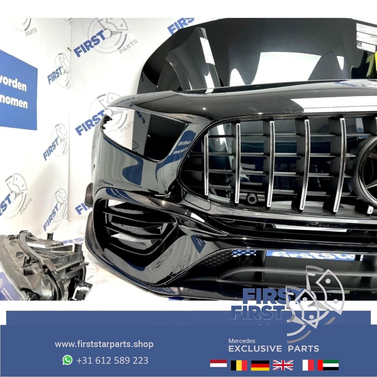 W177 V177 A45S AMG AERO VOORKOP ZWART A Klasse 2020 A45 FRON, Gebruikt, -, Voor, Ophalen of Verzenden