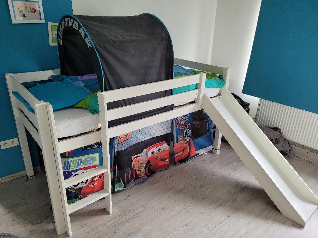 Hoogteslaper met schuifaf, Ophalen, Gebruikt, Hoogslaper