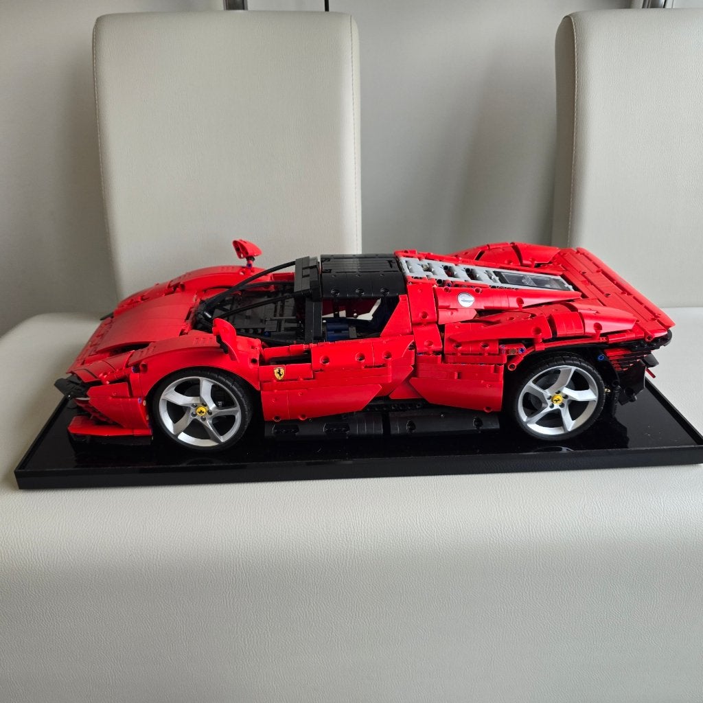 lego Ferrari Daytona . gebouwd + plexi showcase, Lego, Ensemble complet, Comme neuf, Enlèvement