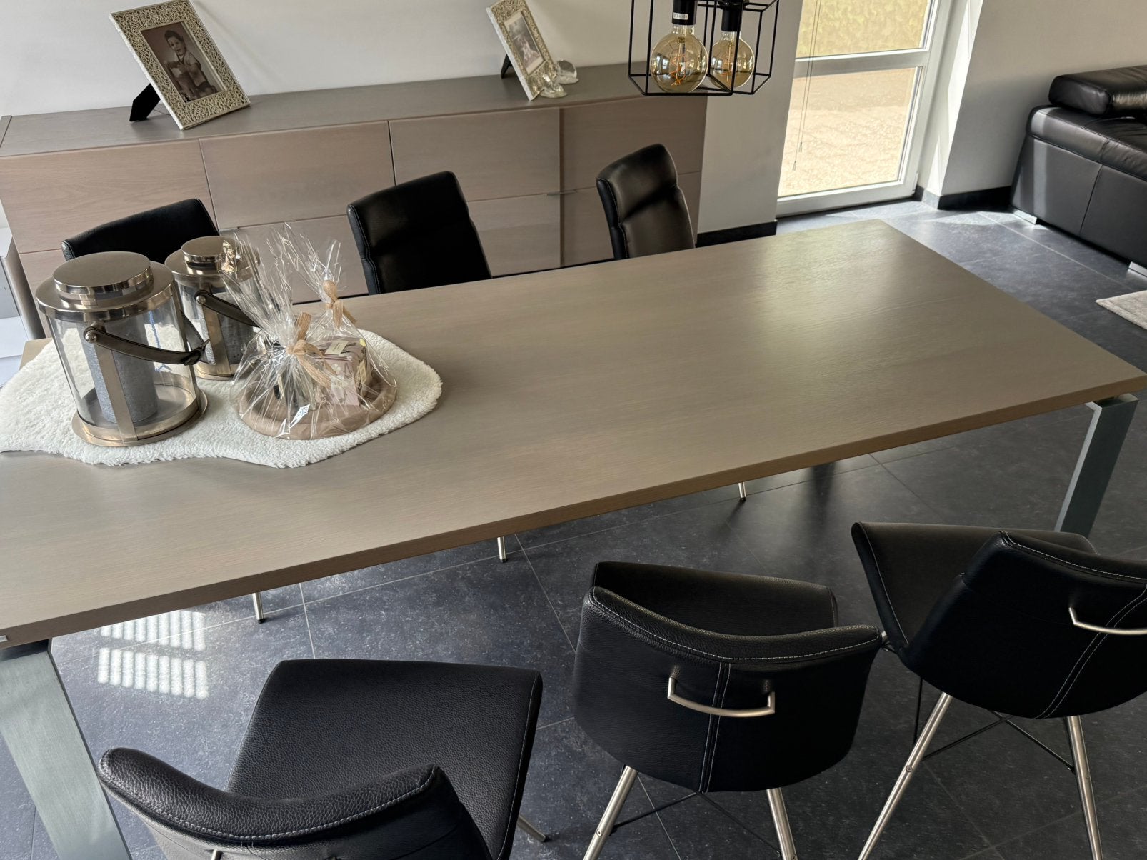 EETTAFEL MET 6 STOElLEN, Maison & Meubles, Tables | Tables à manger, Comme neuf, Enlèvement