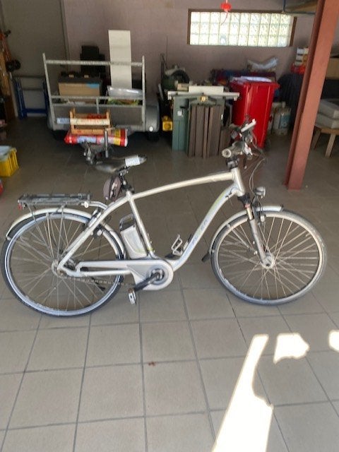 Electrische fiets flyer grijs, Fietsen en Brommers, Gebruikt, Velgrem, 65 cm of meer, Ophalen