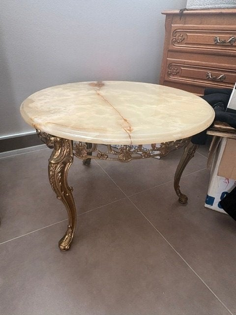 Vintage bijzettafeltje, Overige materialen, Gebruikt, 55 tot 75 cm, Ophalen
