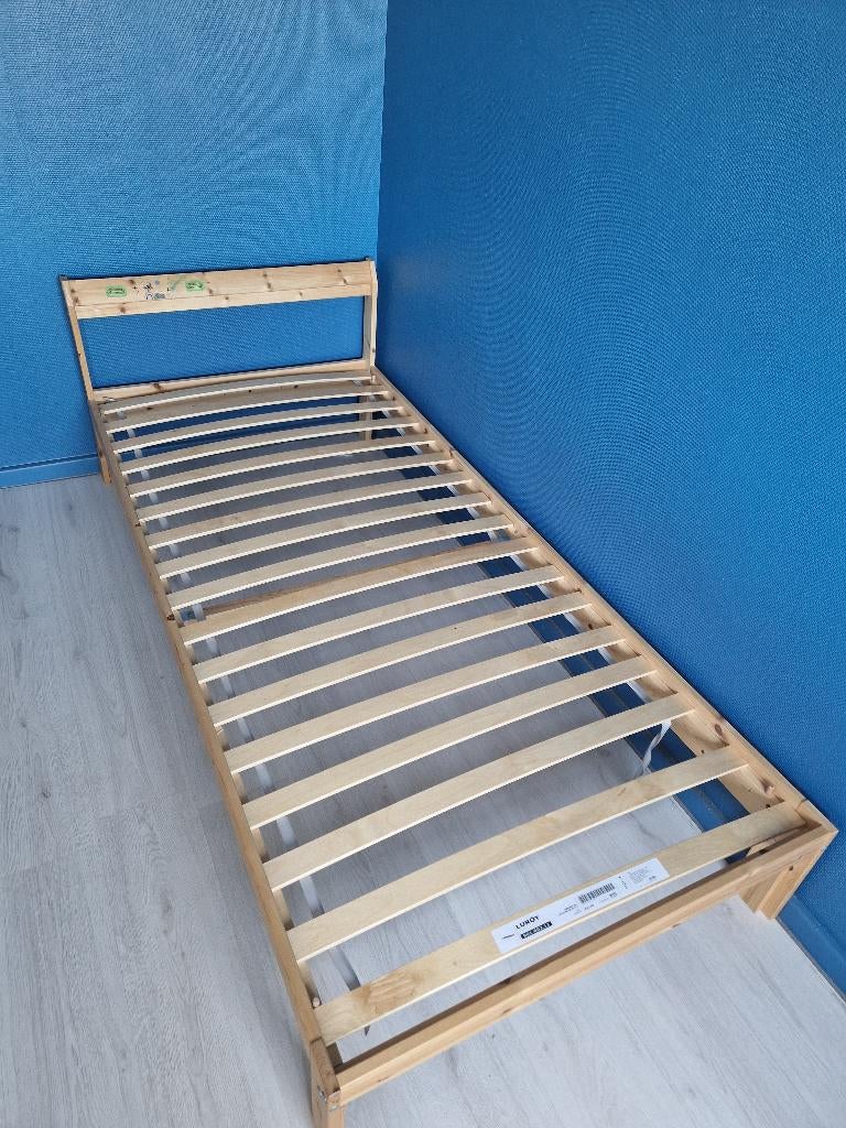 1 persoonsbed 90x200, incl lattenbodem, Ophalen, Gebruikt, 90 cm, Eenpersoons