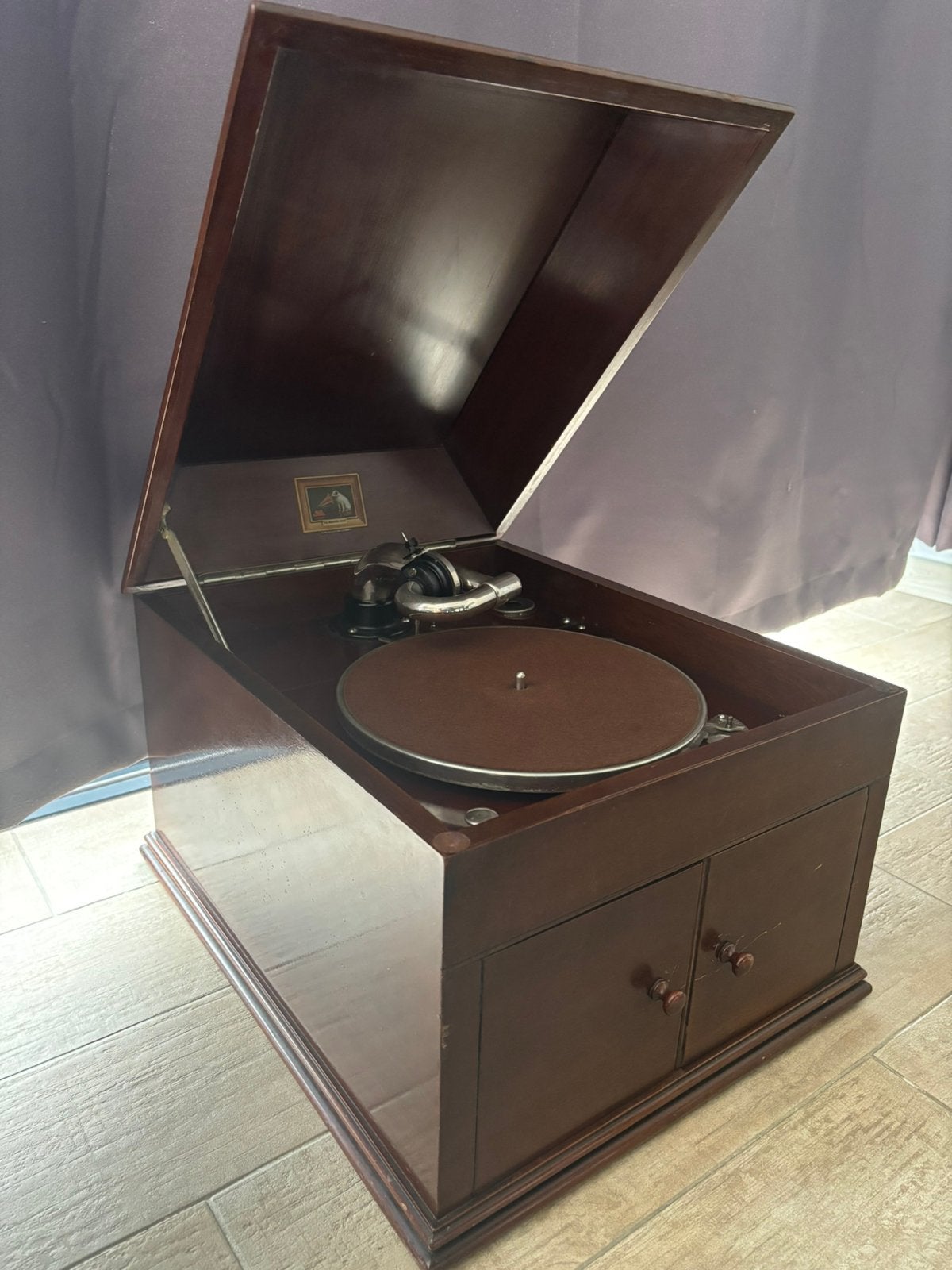 Gramophone phonographe HMV, Antiquités & Art, Enlèvement
