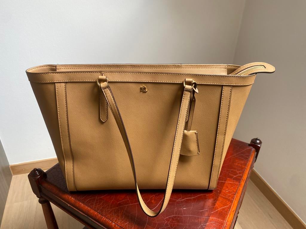 Ralph Lauren handtas beige origineel, Handtassen en Accessoires, Tassen | Damestassen, Ophalen of Verzenden, Nieuw, Beige, Handtas