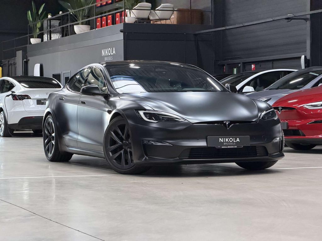 Tesla Model S PLAID - 1020 HP - 21" WHEELS - FACELIFT -AUTOP, Autos, Cuir, 75 kW, Achat, Entreprise