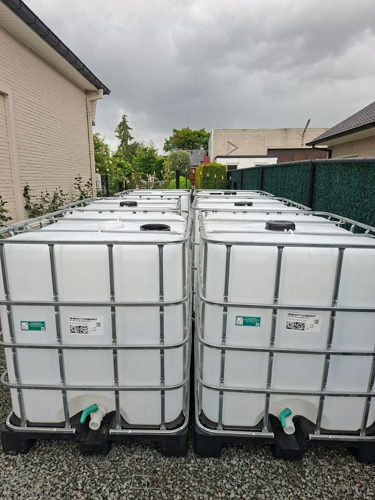 Ibc container, watervat, regenton 1000liter, Tuin en Terras, Regentonnen, Ophalen, Kunststof