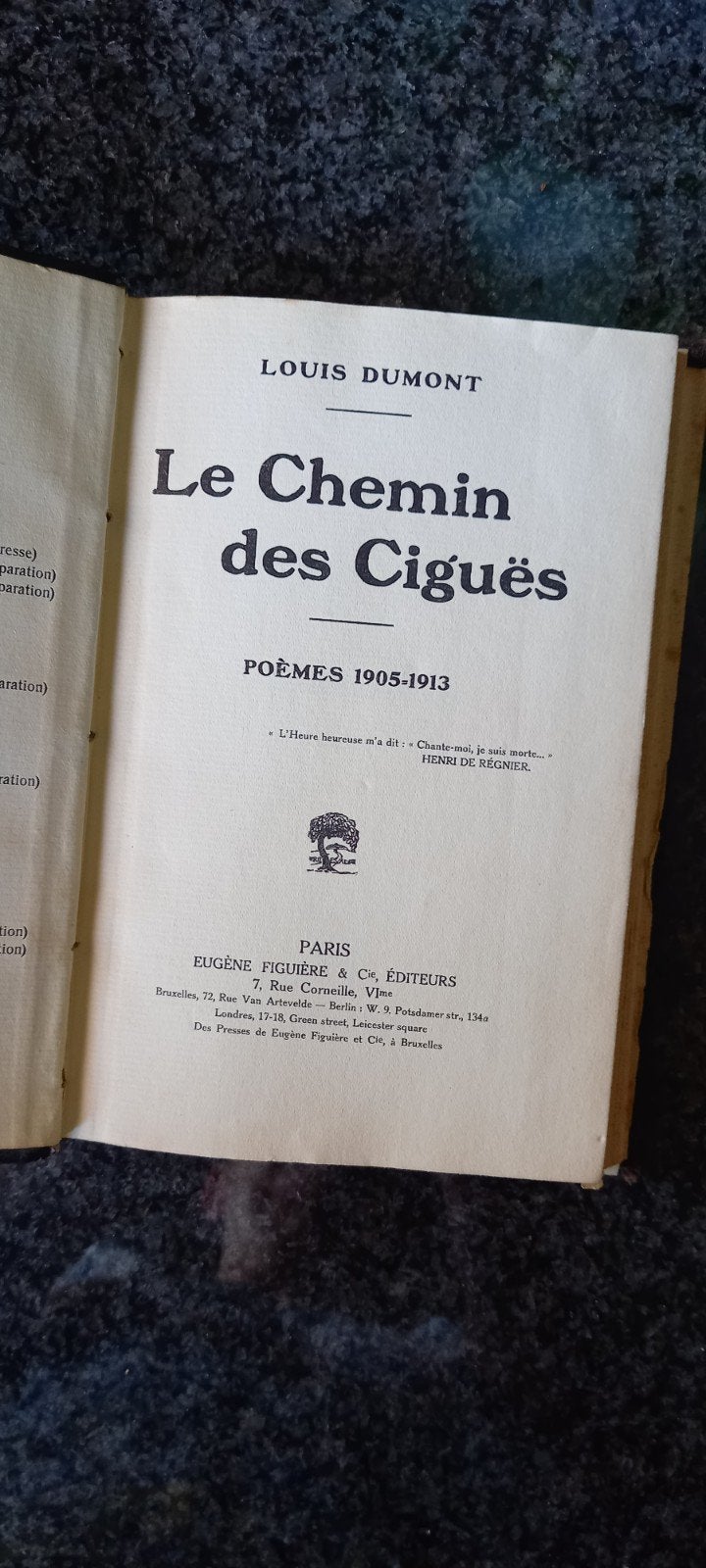 Le chemin des cigues, Ophalen of Verzenden, Gelezen, Louis Dumont, Eén auteur