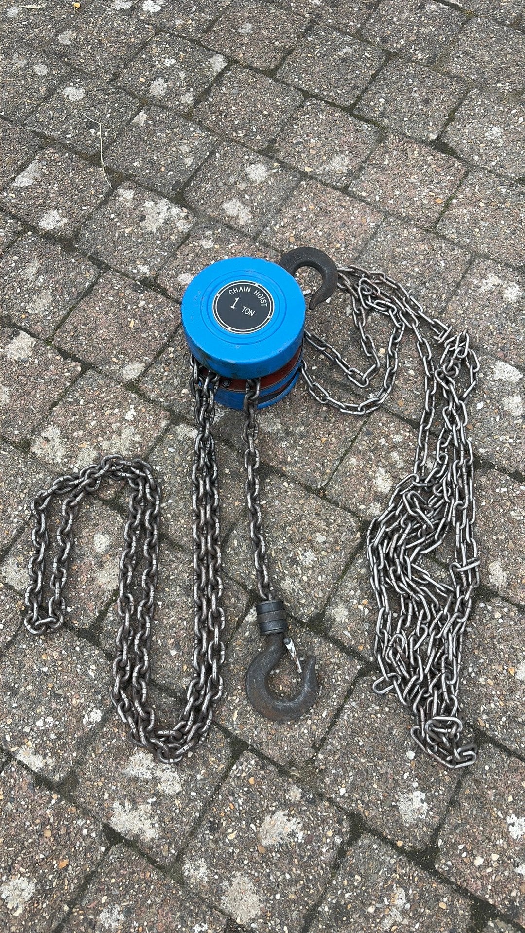 Ketting takel 1 ton, Ophalen, Gebruikt, Handmatig