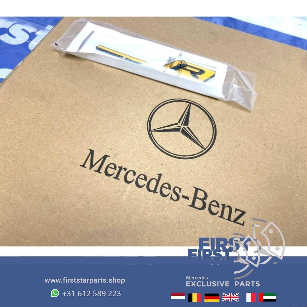 W190 C190 W290 X290 GT AMG R LOGO GEEL GTC GTS GTR 190 GELE, Auto-onderdelen, Gebruikt, -, Ophalen of Verzenden, -