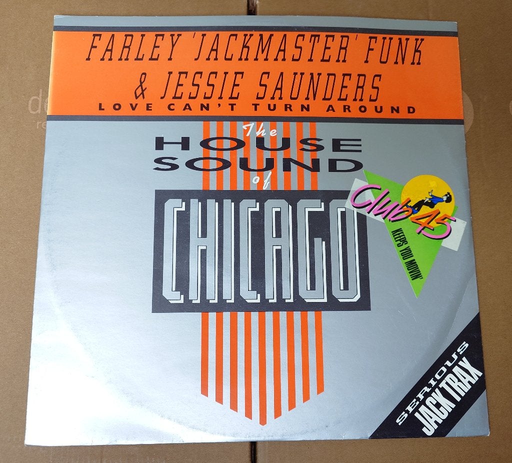 Farley "Jackmaster" Funk - Love Can't Turn Around (12'' ), Cd's en Dvd's, Vinyl | Dance en House, Verzenden, 1980 - 1989, Zo goed als nieuw