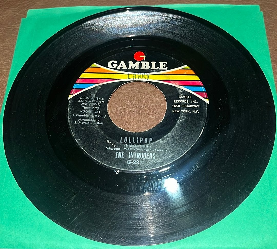 The Intruders ‎– Lollipop - 7” vinyl single - USA 1969, Ophalen of Verzenden, Gebruikt