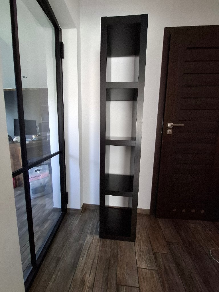 IKEA open stellingkast (zwart/donkerbruin), Ophalen, Gebruikt