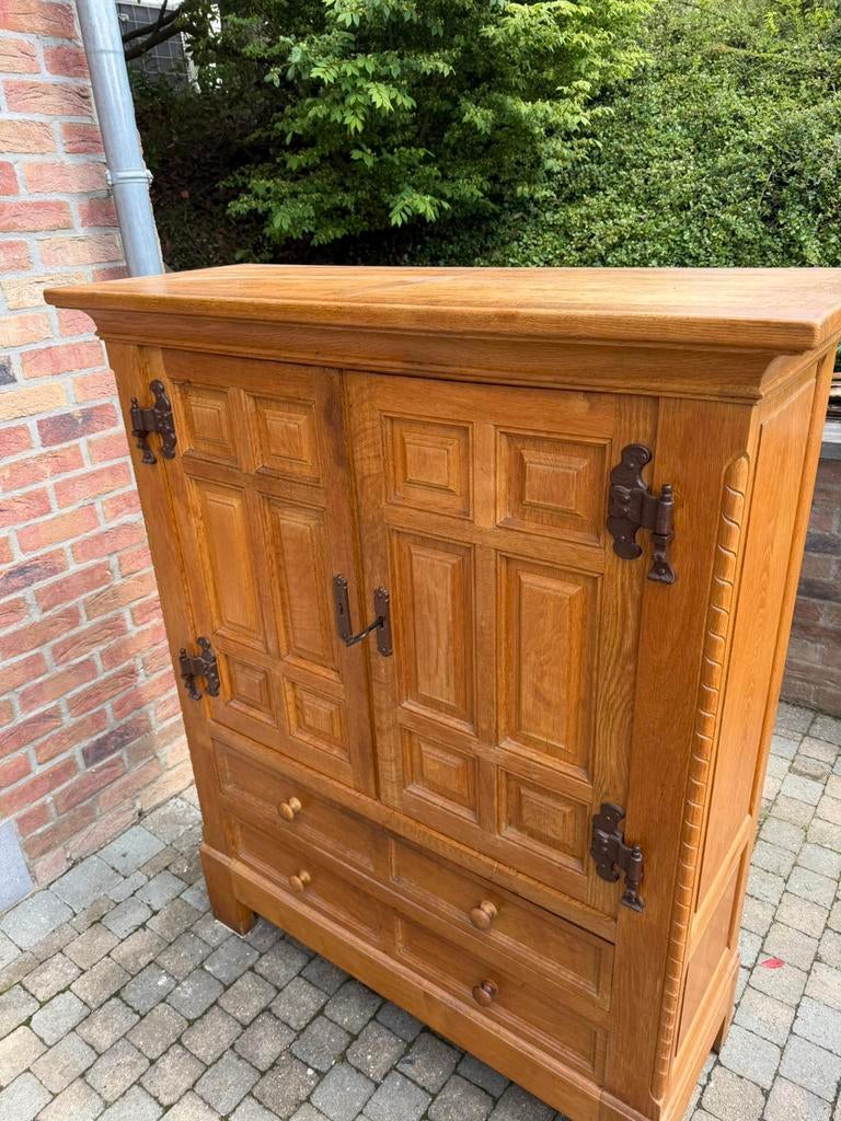 Barkast van massief licht eikenhout, Antiek en Kunst, Ophalen