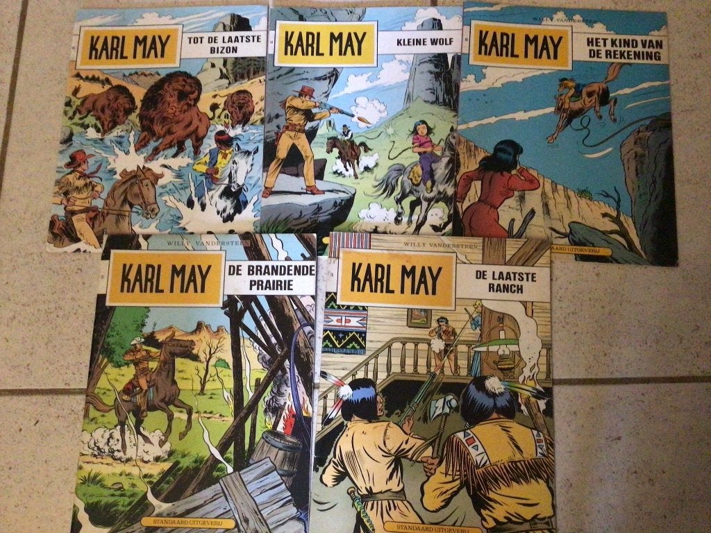 Karl May  oude strips nrs 44-46-65-70-76 strips, Boeken, Ophalen of Verzenden, Zo goed als nieuw