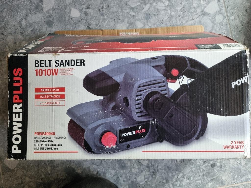 POWERPLUS bandschuurmachine POWE40040 - voor onderdelen, Ophalen of Verzenden, Zo goed als nieuw, 600 tot 1200 watt, Bandschuurmachine