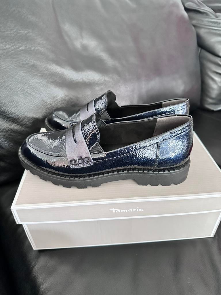 Blauwe loafers van Tamaris, Ophalen, Zo goed als nieuw